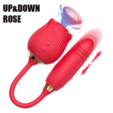 SacKnove New Flower Suction Extended Telescopic Pulse Vibration Tail Adult Sex Toys Massage Sucking Rose Vibrator For Women